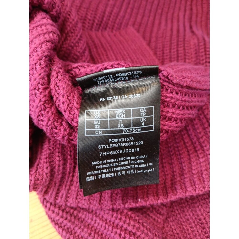 Guess Los Angeles Womens XS Khloe Sweater Raspberry Lace Up V Long Sleeve NWT - Picture 6 of 6